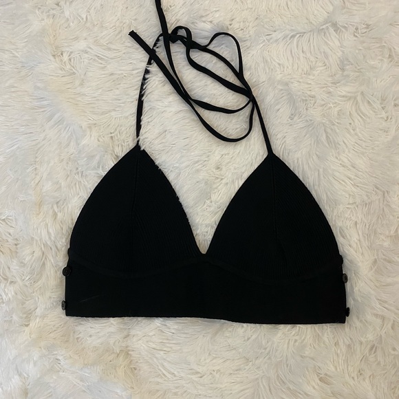 Jonathan Simkhai Jayline two piece black top. - Picture 3 of 6